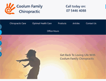 Tablet Screenshot of coolumchiropractic.com.au